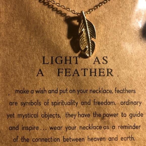 Light as a Feather Gold Necklace Wish Freedom - Picture 2 of 6